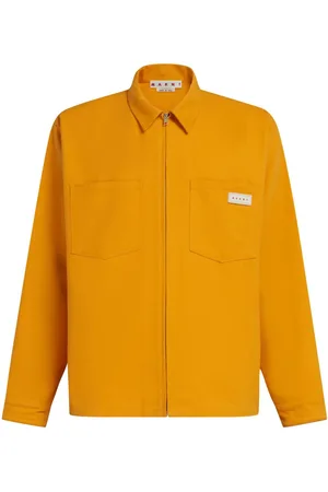 Marni Logo-patch zip-up shirt
