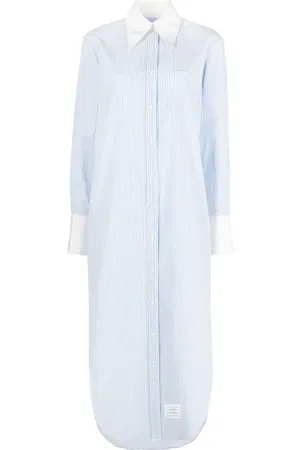 Thom Browne Striped cotton shirt dress