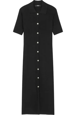 VERSACE Medusa Head-buttons knitted dress