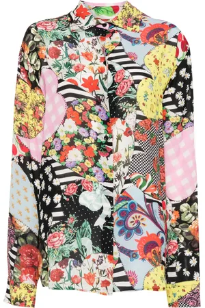 Moschino Abstract-pattern print spread-collar shirt