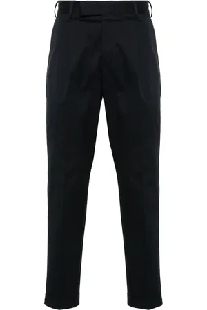 PT Torino Feather-detail twill trousers