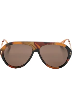 Gucci Tortoiseshell navigator-frame sunglasses