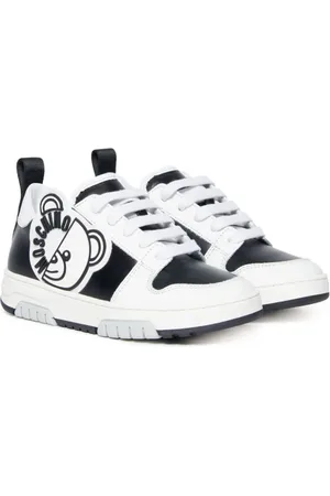 Moschino Logo-appliqué leather sneakers