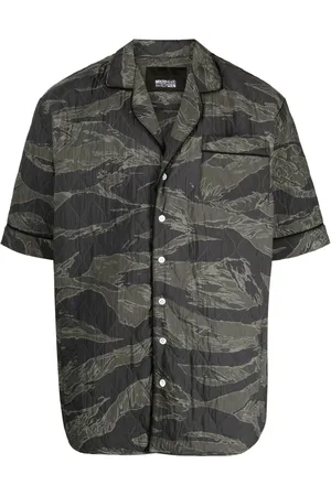 MOSTLY HEARD RARELY SEEN Quilted camouflage-print cotton shirt