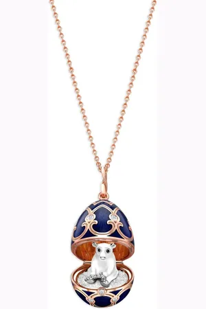 Faberge 18kt gold Heritage Polar Bear Surprise Locket multi-stone pendant