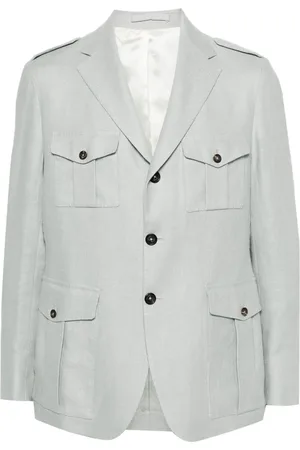 ELEVENTY Interlock-twill linen blazer
