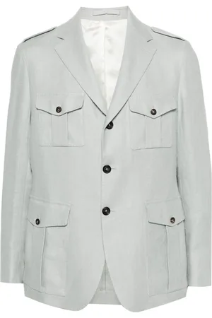 ELEVENTY Interlock-twill linen blazer