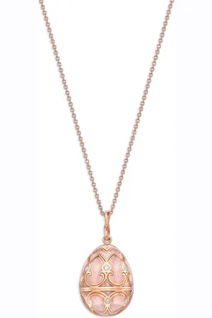 Faberge 18kt rose gold Heritage Petite Egg diamond necklace