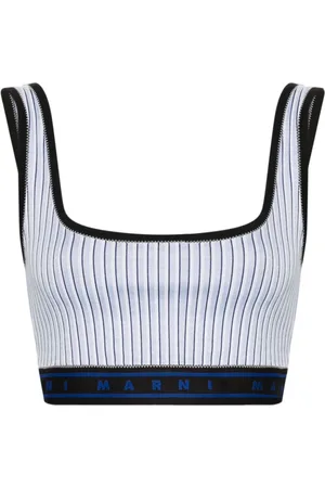 Marni Striped cropped tank top