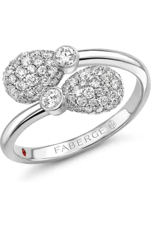 Faberge 18kt white gold Emotion diamond ring