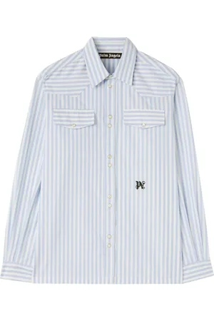 Palm Angels Monogram striped cotton shirt