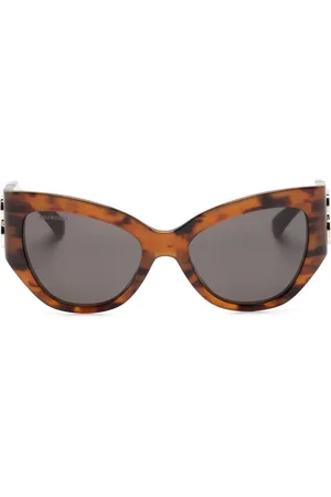 Balenciaga Logo-plaque cat-eye sunglasses
