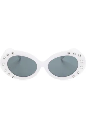 MONNALISA Rhinestone-embellished oval frame sunglasses