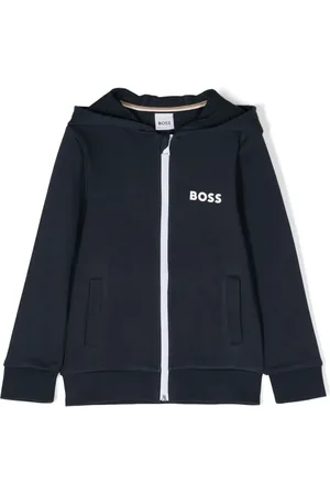 HUGO BOSS Logo-print zip-up hoodie