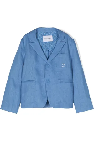 Trussardi Single-breasted linen blazer