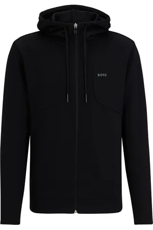 HUGO BOSS Logo-print cotton-blend hoodie