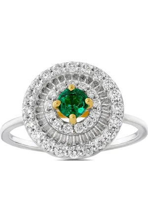 House of Meraki 18kt white gold Rianne emerald and diamond ring