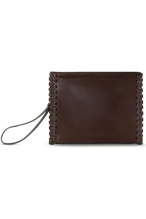 Etro Medium braided leather clutch bag