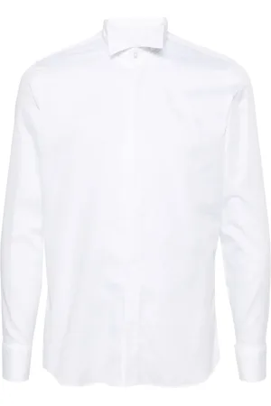 TAGLIATORE Wingtip-collar cotton shirt