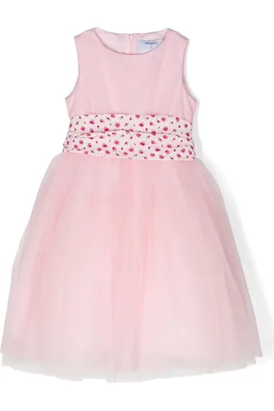 Simonetta Belted tulle dress