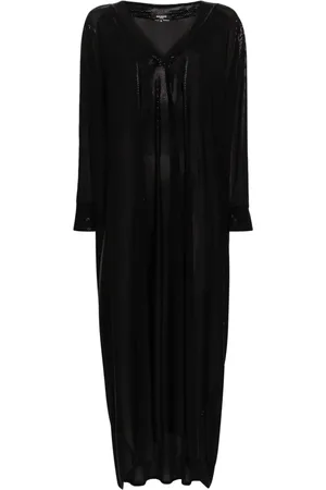 Balmain Semi-sheer kaftan maxi dress