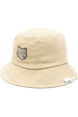 Maison Kitsuné Fox-motif cotton bucket hat