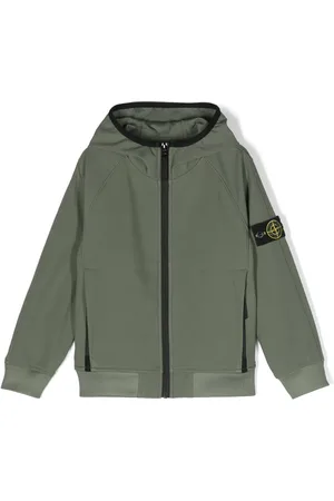 Stone Island Compass-patch hooded jacket