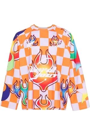 Liberal Youth Ministry Graphic checkerboard-print sweatshirt