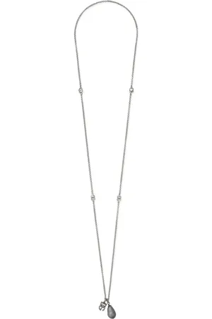 Dolce & Gabbana Logo-pendant brass necklace