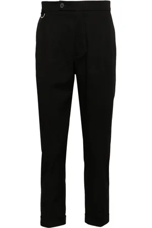 LOW BRAND D-ring cotton chino trousers