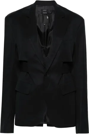 R13 Trench Vent belted blazer