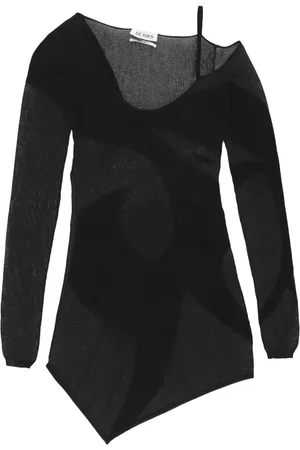 The Attico Sheer asymmetric minidress