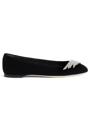 Giuseppe Zanotti Iveery crystal-embellished ballerina shoes