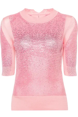 ERMANNO SCERVINO Crystal-embellished cotton top