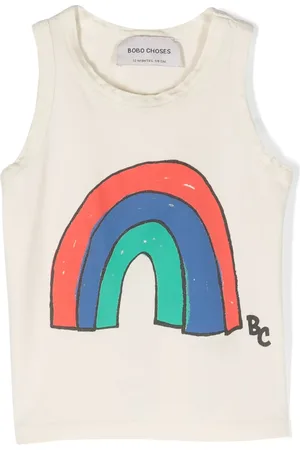 Bobo Choses Rainbow-print cotton tank top