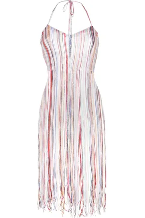 Missoni Fringed halterneck crop top