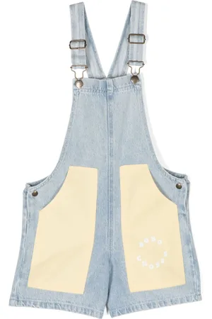 Bobo Choses Patchwork denim short-alls