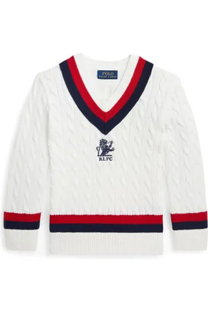 Ralph Lauren Embroidered cable-knit jumper