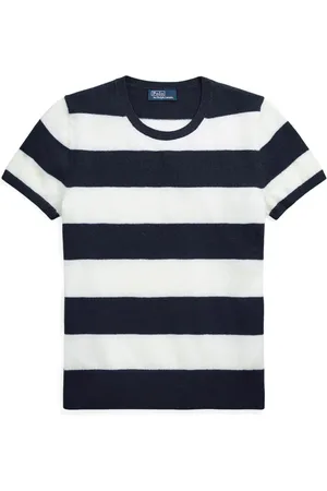 Ralph Lauren Striped knitted cashmere top