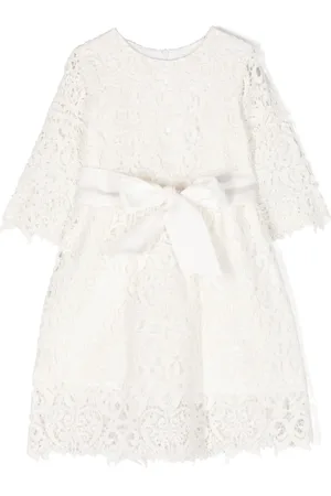 JESURUM BABY Sheer-lace cotton dress