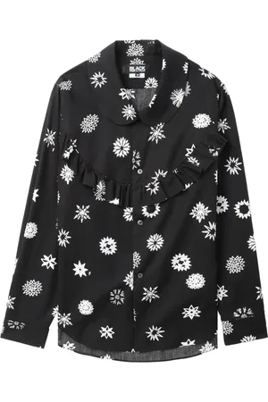 Comme des Garçons Graphic-print ruffle-trim shirt