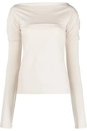 Low Classic Draped pima cotton-blend top