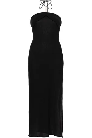 MAGDA BUTRYM Halterneck crinkled midi dress