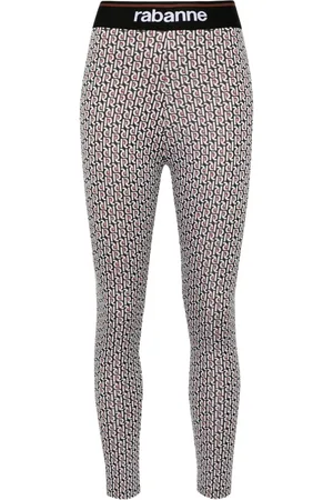 Paco rabanne Bodyline monogram-jacquard leggings