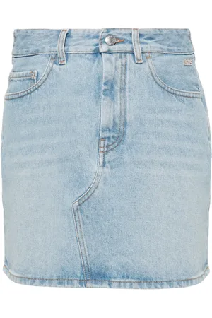 GCDS Logo-appliqu?? denim mini skirt