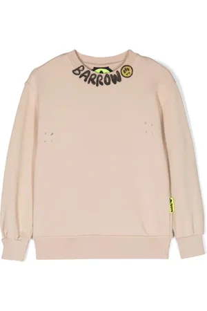 BARROW Logo-print ripped sweatshirt