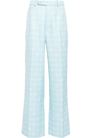 Casablanca Heart Monogram-jacquard wool trousers