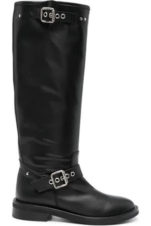 Via Roma Leather thigh-high boots