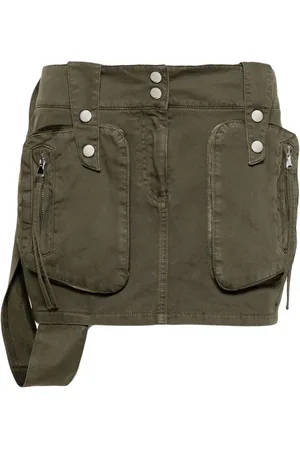 BLUMARINE Mid-rise twill miniskirt