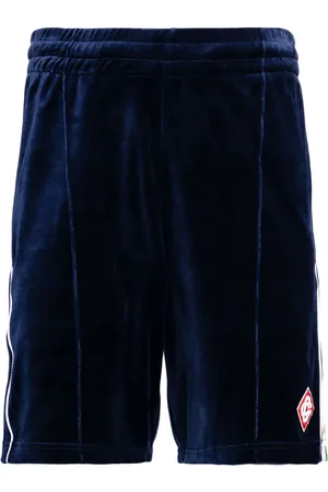 Casablanca Heart Monogram velvet track shorts